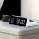 thumbnail image 4 of Estación de carga inalámbrica cuatro en uno 15W | Reloj despertador de carga rápida con pantalla digital y sensor de temperatura interior | Base de carga para múltiples dispositivos: teléfonos, 4 of 6