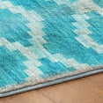 thumbnail image 5 of Addison Rugs Dream Shag Premium Machine Washable Transitional Tribal, Diamond Turquoise Rectangle Rug, 9' x 12', 5 of 8