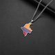 thumbnail image 2 of Enamel Colombia Map Necklace Women Men Stainless Steel Trendy Colombiana Flag Pendant Chains Ethnic Jewelry Gifts, 2 of 5
