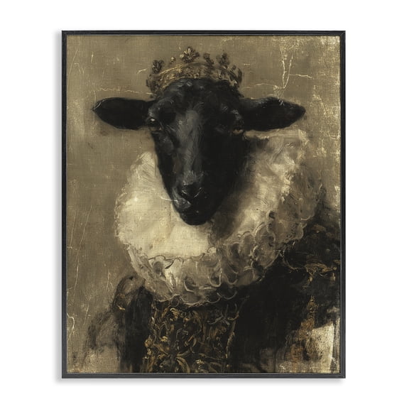 Stupell Industries Traditional Noble Ram Portrait Black Framed Giclee Art, 11 x 14, by Svetlana Aleynikova