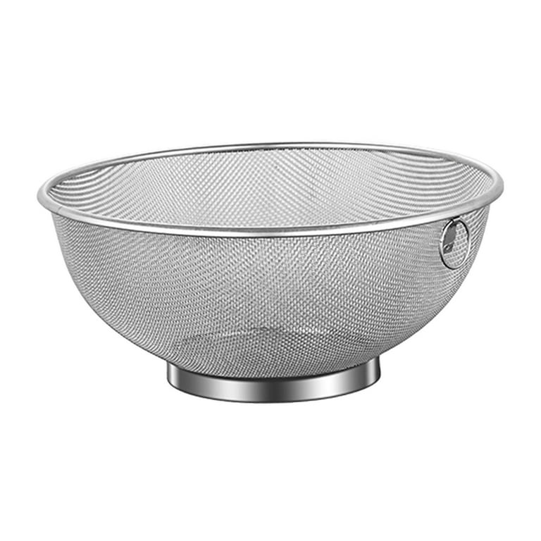 Fine Mesh Colander Storage Basket Large Kitchen Accessories Stainless Steel Fine Mesh Strainer for Office Table Kitchen Counter Dining Room 28cm