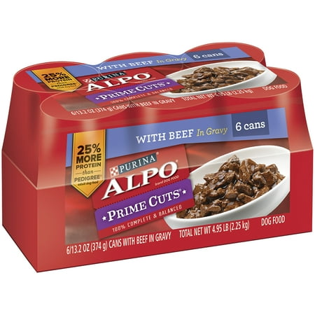 Purina ALPO Prime Cuts with Beef Wet Dog Food, 13.2 Oz. (Case of 6)