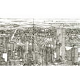 thumbnail image 2 of Wang, Melissa 32x22 White Modern Wood Framed Museum Art Print Titled - Skyline Sketch I, 2 of 4