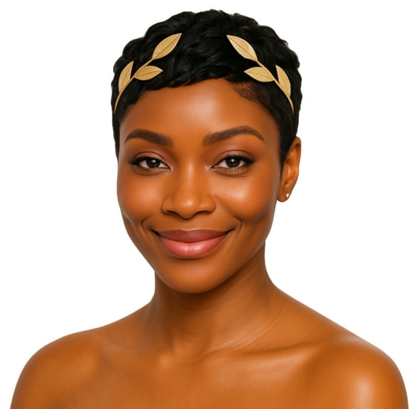 Matte Gold Fine Laurel Leaf Roman Headband Costume Accessory