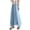 Blue, variant on Women's Chiffon Pants Trousers Maxi Culottes Stretch Waistband Full Sweep Leg Drape Resort Beach Vacation Boho Pink L