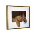 thumbnail image 5 of Stupell Industries Wild Cougar Resting Head Interesting Illusion Painting Painting Metallic Gold Floating Framed Canvas Print Wall Art, Design by Alan Weston, 5 of 5