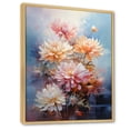 thumbnail image 2 of Designart "Peach Pink Chrysanthemums love expression" Floral & Botanical Floater Framed Canvas Print, 2 of 7