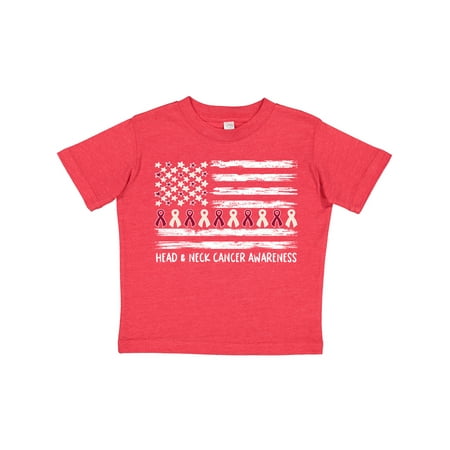 

Inktastic Head and Neck Cancer Awareness- Flag and Ribbon Gift Toddler Boy or Toddler Girl T-Shirt
