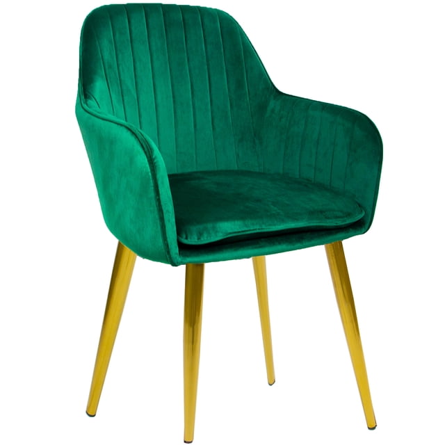 Sillón Comedor Eames Tapizado Rack & Pack Verde Terciopelo Sala Habitación