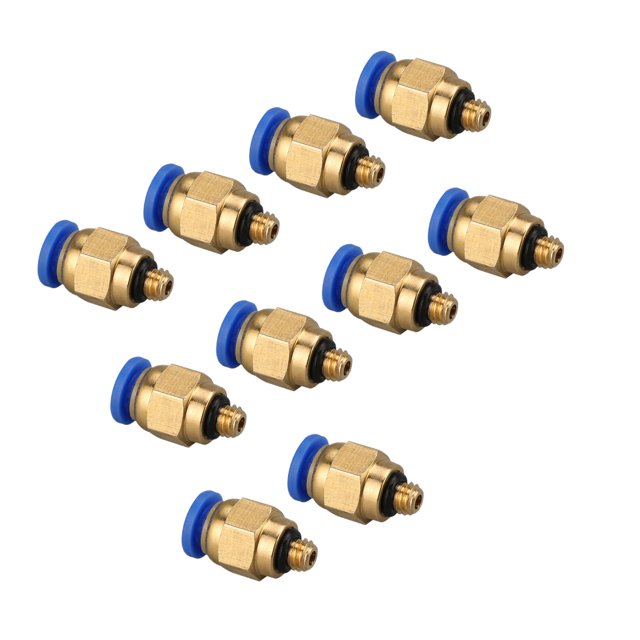 mmirethe 10 Pieces Portable Pneumatic Hose Connector Replacement Reusable Fast Release Pipe Brass Connectors Accessories PC4-M5