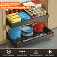 thumbnail image 2 of Expandable Pull-Out Cabinet Organizer with Sliders - Under Sink Storage Drawer for Kitchen, Pantry & Bathroom, Easy-Access Shelf Tray for Corner Cupboards, Space-Saving Drawer Unit, 2 of 13