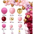 thumbnail image 2 of AOWEE Burgundy Balloon Garland Kit, Wine Red Rose Gold Confetti Balloons Latex Arch Garland for Women Girl Birthday Baby Shower Wedding Party, 2 of 8