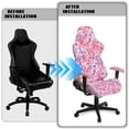 thumbnail image 4 of Pzuqiu Pink Leopard Print 4 Pack Computer Game Chair Cover Elastic Rotating Backrest and Seat Protectors Comfortable Office Decorations for Home, Shop, Office, 4 of 7