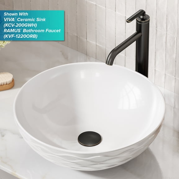 KRAUS Bathroom Sink Pop-Up Drain with Extended Thread in Oil Rubbed Bronze