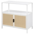 thumbnail image 5 of Amherst 2-door Radio Weave Cane Metal Accent Cabinet White, 5 of 11