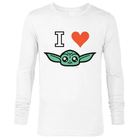 Star Wars The Mandalorian I Love Grogu - Long Sleeve T-Shirt for Men - Customized-White