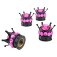 thumbnail image 2 of 2x Mini Bling Crown Chrome Neumáticos de Válvula Vástagos de Vástago Tapas Neumáticos de de Imitación para Motor de Automóvil (claro) Sunnimix Tapas de vástago de válvula de neumático de corona, 2 of 6