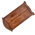 thumbnail image 4 of Armario de madera vintage de doble puerta a escala 1:12, accesorio para casa de muñecas, muebles para casa de muñecas, color marrón, 4 of 14
