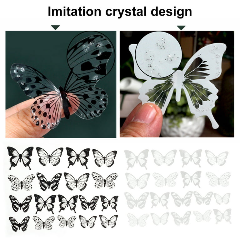 crystal 3d butterflies diy home decor