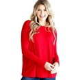 thumbnail image 4 of Jack David Piko Style Women's Famous Top Casual Oversized Soft Loose Fit Drop of Shoulder Boat Neck (Long Sleeve), 4 of 5
