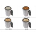 thumbnail image 3 of Mighty Tuff 5 Gallon / 21 Pound Pet Food Storage Container, Pack of 2 with Metal Handle and Airtight Lid to Lock in Freshness, Light Grey Base & Dark Grey Lid, 3 of 7
