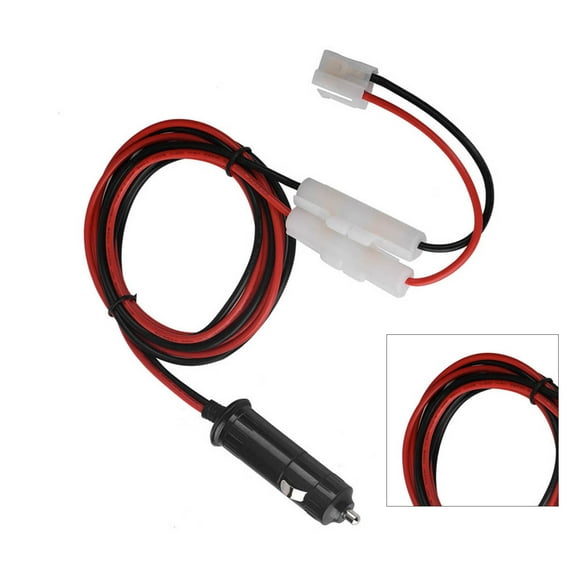 Cable de Alimentación en forma de t, Encendedor de Cigarrillos para Radio Móvil, Robusto y Duradero, Fusible de Cargador de Coche de 10a, Voltaje de Entrada de 12-14V