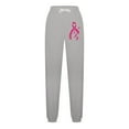 thumbnail image 5 of CFLVAEK Breast Cancer Awareness Sweatpants for Women Casual Drawstring High Waist Gift Pants for Breast Cancer Survivor Comfy Cinch Bottom Baggy Sweat Pant Gray S, 5 of 5