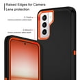 thumbnail image 3 of I-HONVA For Samsung Galaxy S21 Case,3-Layer Military Grade Drop Protection Anti-Slip Rugged Shockproof Dustproof Protection 6.2 inch Phone Case,Black Orange, 3 of 7
