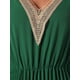 thumbnail image 5 of Vestido midi plisado fluido de manga larga con cuello en V y cinturón para mujer INSPIRE CHIC 2024 en verde, 5 of 6