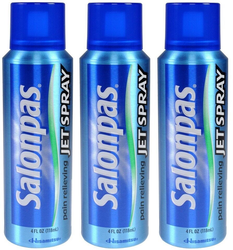 3 Pack Salonpas Pain Relieving Jet Spray 4 OZ