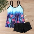 thumbnail image 5 of Qingpeng Plus Size Two Piece Tankini Swimsuit Set for Women Tummy Control Bathing Suit Printed Tops and Boyshorts Swimwear, 5 of 6