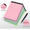thumbnail image 4 of 12pcs Small Note Pads, Color Notepads 5x8 College Ruled Notebook, Writing Pads 5 x 8, Legal Pads, Memo Pad Paper Perforate Narrow Ruled Notebooks for Work, School, Office,30 Sheets/Pack, 4 of 7
