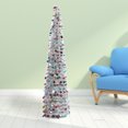 thumbnail image 1 of Foldable Xmas Tree, 4.9ft PET Artificial Xmas Tree for Holiday Decoration  Feel Quick Assembly Fade Resistant Customizable, 1 of 7