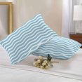 thumbnail image 2 of Abstract Waves Outdoor Pillow Covers Set of 2 Stripes Sky Blue Water Ripple Waterproof Throw Pillow Case Decorative Square Cushion Cover for Patio Couch Garden Balcony, 20"x12", 2 of 9