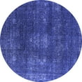 thumbnail image 1 of Ahgly Company Machine Washable Indoor Round Oriental Blue Industrial Area Rugs, 7' Round, 1 of 4
