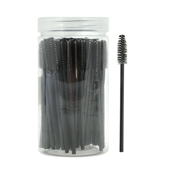 Unique Bargains 100 Pcs Lightweight Eyelash Brush for Vacation Black Faux Crystal Rob Nylon
