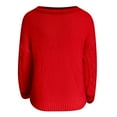 thumbnail image 5 of Suéter de manga larga con cuello en V de línea de color sólido de patchwork informal para mujer Blusa Fridja  hjk2128, 5 of 5