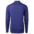 thumbnail image 3 of Men's Cutter & Buck Blue/Black Omaha Storm Chasers Virtue Eco Pique Micro Stripe Recycled Quarter-Zip Pullover Top, 3 of 3
