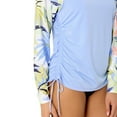 thumbnail image 4 of Hurley Women's UPF 50+ Long Sleeve Swim Sun Tee Shirt, Rashguard (Medium Blue (Tropical Canopy)), 4 of 8