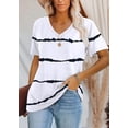 thumbnail image 4 of Camisa Lunivop de manga corta con cuello en V casual de verano, 4 of 4