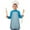 Blue Cartoon Unicorn-2, variant on Blue Cartoon Unicorn Gift Balloon Cloud Pattern Kids Aprons for Girls and Boys,Adjustable Neck Strap Toddler Aprons for Kids Cooking Baking
