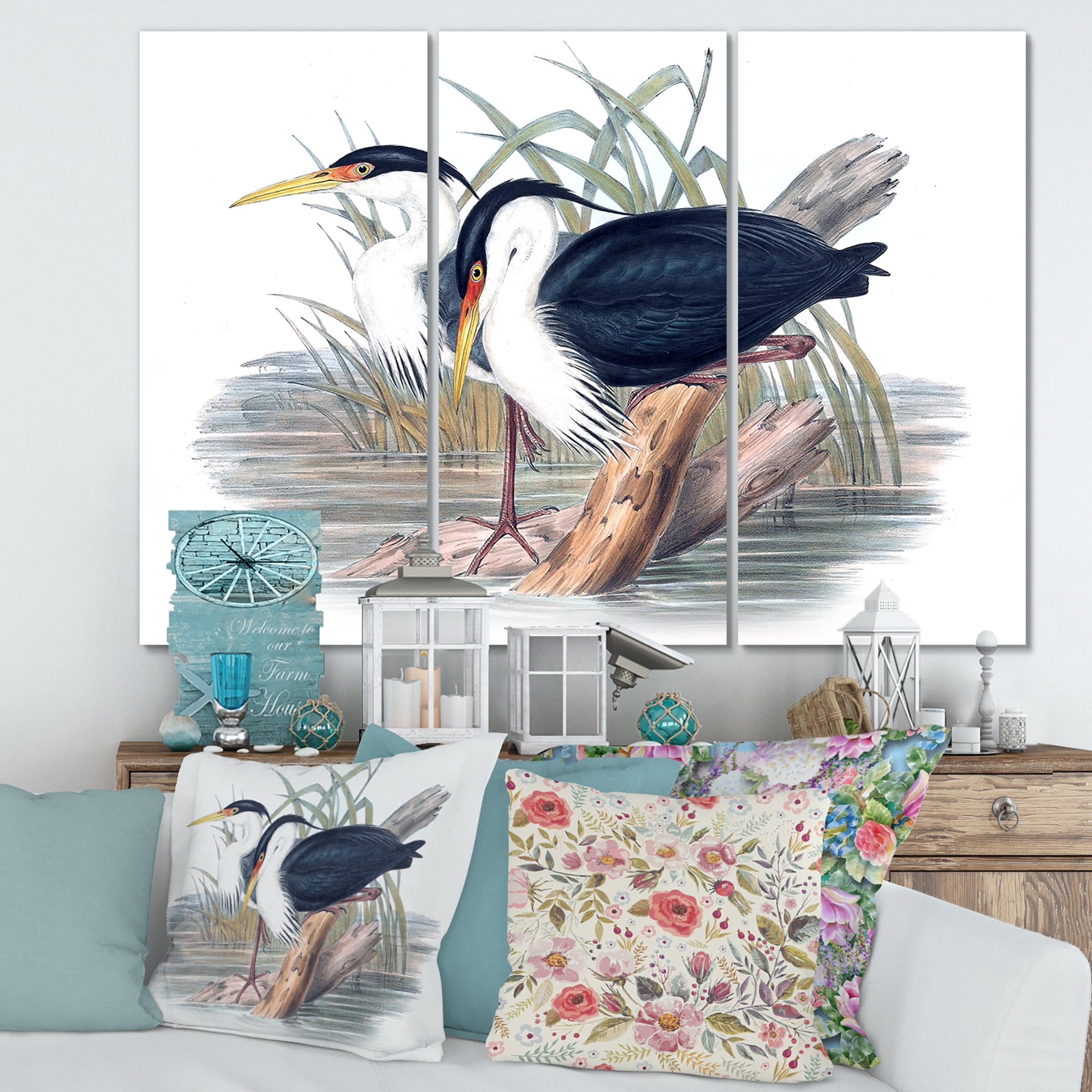 Designart ' Ancient Bird Life II ' Traditional Canvas Wall Art Print