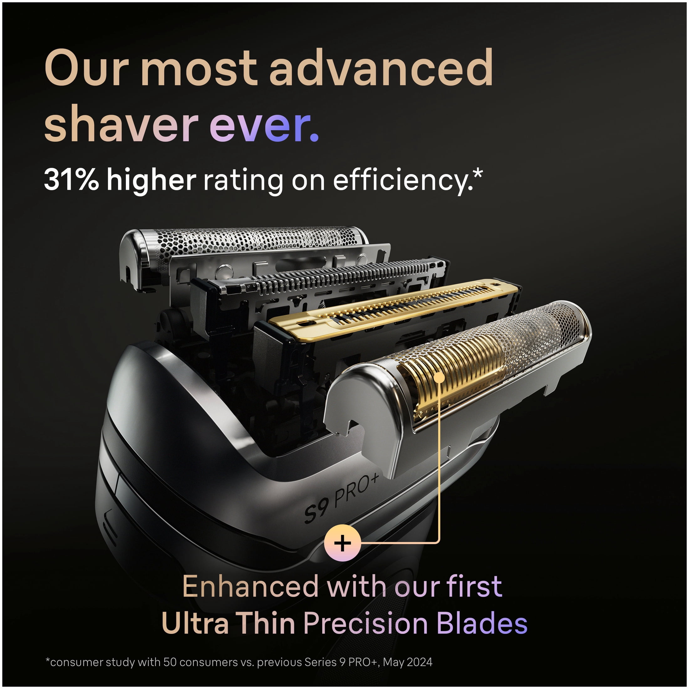 Braun 9617S PRO+ Electric Razor for Men, with Precision Trimmer, Silver
