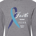 thumbnail image 4 of Inktastic Faith over Fear Hydrocephalus Awareness with Blue Ribbon Long Sleeve T-Shirt, 4 of 5