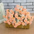 thumbnail image 3 of Cdar 1 Bunch 15 Heads Wedding Artificial Rose Flower Bouquet Home Party Decor, 3 of 4