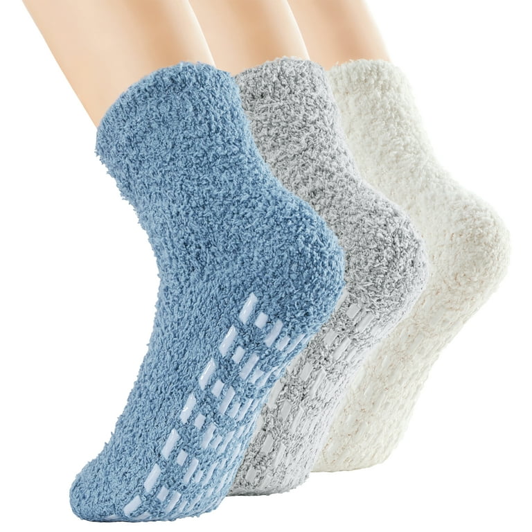 Women Thick Fuzzy Anti-Slip Slipper Socks Winter Warm Socks Fluffy
