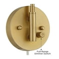 thumbnail image 2 of 360 Lighting Kelowna Modern Swing Arm Wall Lamp with Cord Cover Brass Plug-in Light Fixture Glass Globe Shade for Bedroom Bedside Living Room Reading, 2 of 7
