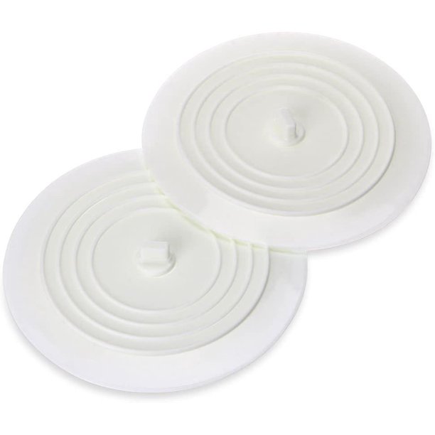 Goma de silicona universal - Tapón de desagüe de la bañera para la cocina Cubierta de desagüe del fregadero del baño de la cocina, Tapón de drenaje de goma de silicona para viajes (2 piezas) ZefeiWu 8390611208721