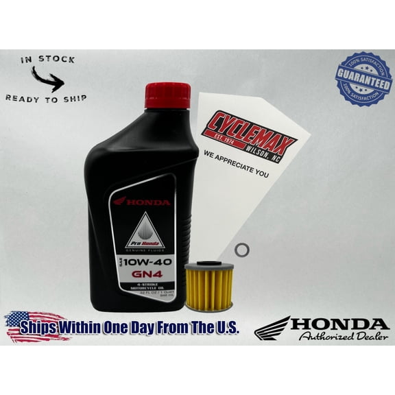Cyclemax Standard GN4 10W-40 Oil Change Kit fits 2021-2024 Honda Trail 125 CT125