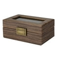 thumbnail image 2 of Segolike Vintage Wooden Display Case Organizer W/ And Lock Velvet Jewelry Storage for Men Women, Elegant Appearance. - 3 Slots, 2 of 8